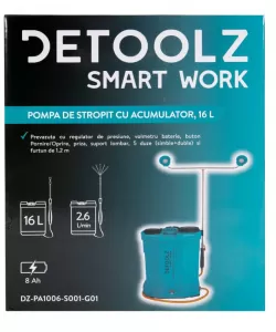 Pompa de stropit cu acumulator, Detoolz 16L Pompa de stropit cu acumulator, Detoolz 16L