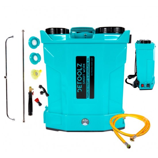 Pompa de stropit cu acumulator, Detoolz 16L