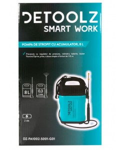 Pompa de stropit cu acumulator Li-Ion, Detoolz 8L