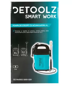 Pompa de stropit cu acumulator Li-Ion, Detoolz 8L Pompa de stropit cu acumulator Li-Ion, Detoolz 8L