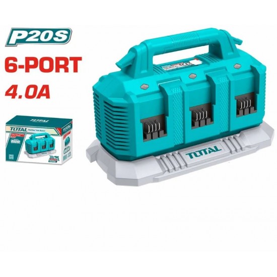 Incarcator baterii TOTAL 20V LI-ION P20S-6 PORTURI