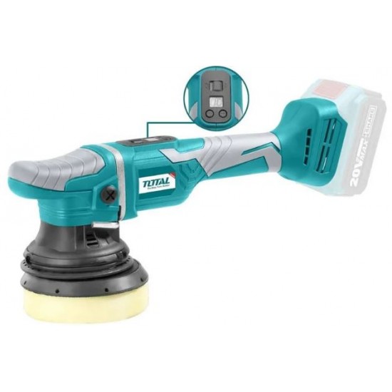 Polizor pentru polisat Total, 20V - 125mm, reglaj electronic al turatiei(NU INCLUDE ACUMULATORI)
