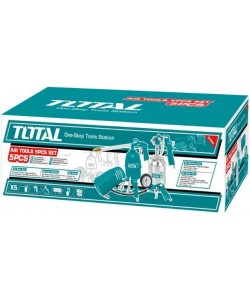 Kit 5 piese TOTAL pentru: suflat, umflat, spalat, vopsit si furtun 5m pentru compresor