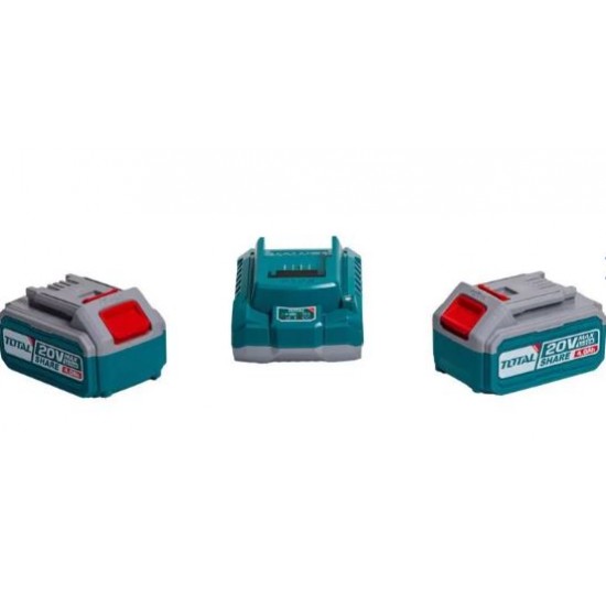 Ciocan rotopercutor pe acumulatori TOTAL, 2j, LI-ION, 20V, motor fara perii (INDUSTRIAL)