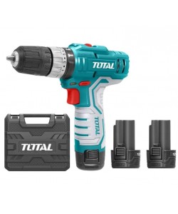Masina de gaurit cu percutie TOTAL - 2 acumulatori, 1.5Ah Li-Ion