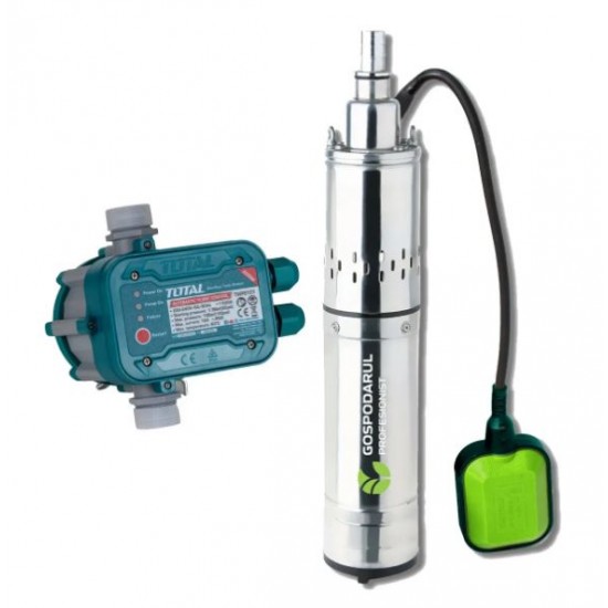 Pompa submersibila apa curata Gospodarul Profesionist, 1100W, cu snec si flotor 4QGD-1100-F + Presostat