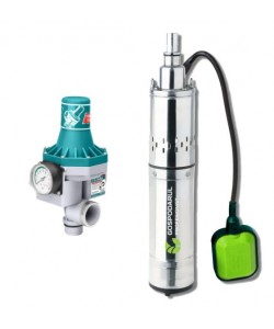 Pompa submersibila apa curata Gospodarul Profesionist, 1100W, cu snec si flotor 4QGD-1100-F + presostat Total