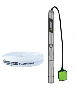 Pompa submersibila apa curata Gospodarul Profesionist cu snec si flotor - 4QGD-1500-F +furtun 20m