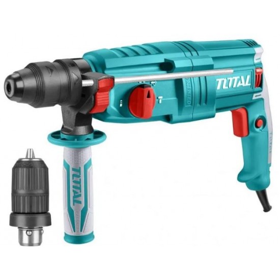 Ciocan rotopercutor - TOTAL  - 800W, 2.5J, SDS+ + mandrina 13mm