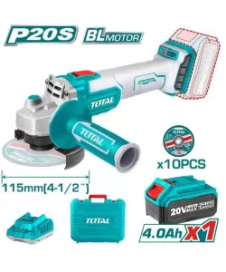 Polizor unghiular TOTAL Industrial, Li-Ion, 20V, 115mm, INCLUDE acumulator si incarcator Polizor unghiular TOTAL Industrial, Li-Ion, 20V, 115mm, INCLUDE acumulator si incarcator