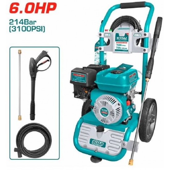 Aparat de spalat cu presiune Total pe benzina 208cc, 6 CP, 214BAR