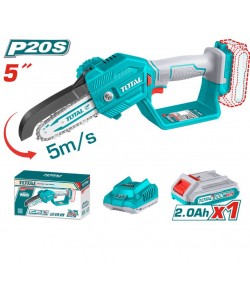 Fierastrau cu lant pe acumulator TOTAL, 20V, LI-ION (INCLUDE INCARCATOR SI ACUMULATOR)