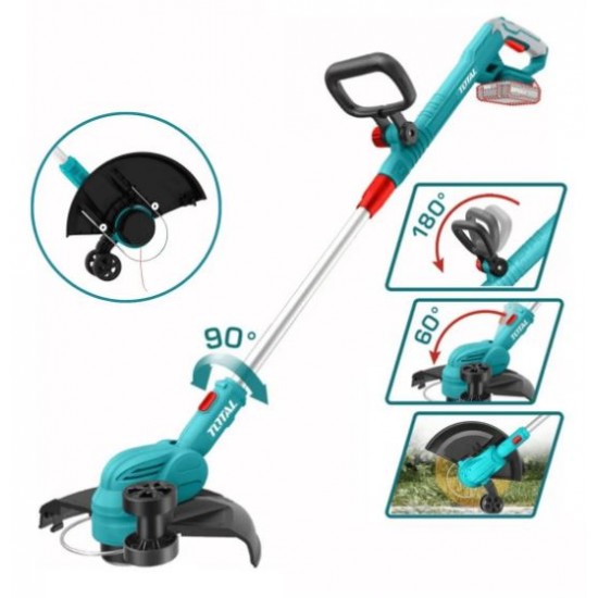 Trimmer tuns iarba TOTAL, 20V, LI-ION (INCLUDE ACUMULATOR, INCARCATOR)