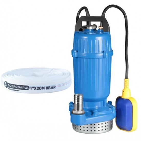 Pompa submersibila apa curata Gospodarul Profesionist QDX-16-F - 370W, 3000 l/h + furtun20m