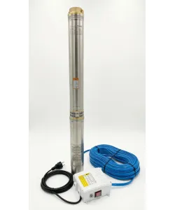 Pompa submersibila pentru put adanc KEPEIDA 4SPM1010-1.5, 1.5 kW, otel inoxidabil, debit maxim 14.4 mc/ora, inalțime maxima de refulare 67 metri, bobinaj 100% cupru, tehnologie si design italian