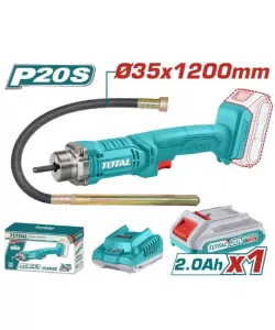 Vibrator de beton TOTAL pe acumulatori 20V – 2.0Ah (INCLUDE ACUMULATOR SI INCARCATOR) Vibrator de beton TOTAL pe acumulatori 20V – 2.0Ah (INCLUDE ACUMULATOR SI INCARCATOR)
