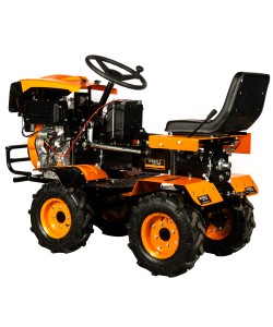 Mini tractor Detoolz, 17cp, 530cc, motor pe motorina 4T, 4X4, 4 viteze, pornire electrica, 2 cutii de viteze