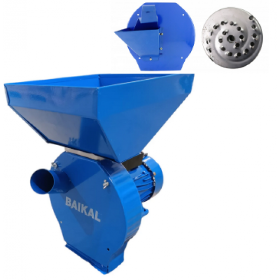 Moara cereale si stiuleti, Baikal, 3.9KW, 240Kg/Ora, + Adaptor fructe