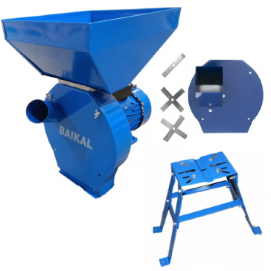 Moara cereale si stiuleti, Baikal, 3.9KW, 240Kg/Ora, + Adaptor lucerna + Suport