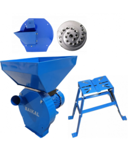 Moara cereale si stiuleti, Baikal, 3.9KW, 240Kg/Ora, + Suport + Adaptor fructe si legume