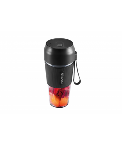 Blender portabil Floria ZLN1719 pentru suc reincarcabil, Capacitate 300 ml, Putere 50W, Lame din otel inoxidabil, Negru
