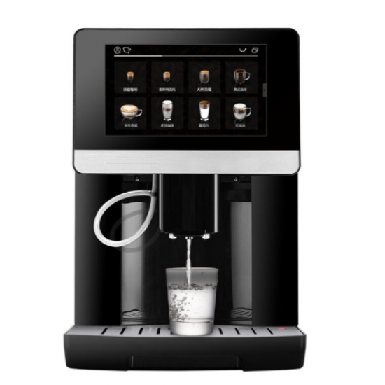 Espressor automat profesional HAUSBERG HB-3770, sistem de lapte LatteGo, 19 bauturi, 15 bar, display digital TFT, filtru AquaClean, rasnita ceramica, optiune cafea macinata, functie MEMO 10 profiluri, Negru