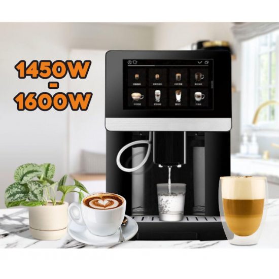 Espressor automat profesional HAUSBERG HB-3770, sistem de lapte LatteGo, 19 bauturi, 15 bar, display digital TFT, filtru AquaClean, rasnita ceramica, optiune cafea macinata, functie MEMO 10 profiluri, Negru