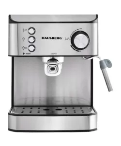 Espressor cafea HAUSBERG HB3725, cafea macinata, 15 bar, 850-1000 W, gri cu negru Espressor cafea HAUSBERG HB3725, cafea macinata, 15 bar, 850-1000 W, gri cu negru