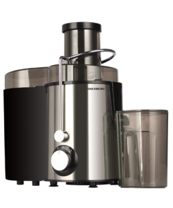 Produs resigilat Storcator de fructe si legume Hausberg HB-7645, 600 W, 2 viteze + Turbo, recipient pulpa 1 l, recipient suc 550 ml, accesoriu impingere, negru + argintiu