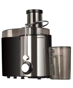 Storcator de fructe si legume Hausberg HB-7645, 600 W, 2 viteze + Turbo, recipient pulpa 1 l, recipient suc 550 ml, accesoriu impingere, negru + argintiu