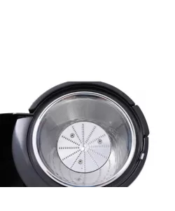 Storcator de fructe si legume Hausberg HB-7645, 600 W, 2 viteze + Turbo, recipient pulpa 1 l, recipient suc 550 ml, accesoriu impingere, negru + argintiu