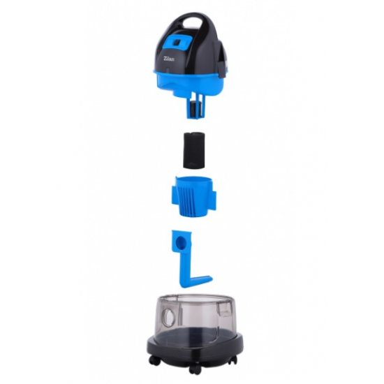 Aspirator ZILAN Albastru cu filtrare prin apa si uscata, 2000 W