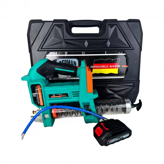 Pistol de ungere (gresare) German Meister, cu 2 acumulatori 128V, 8Ah