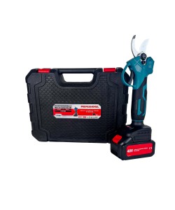 Set Foarfeca de vie si crengi, Campion cu 2 acumulatori, 48V , 8Ah + Lama de rezerva 