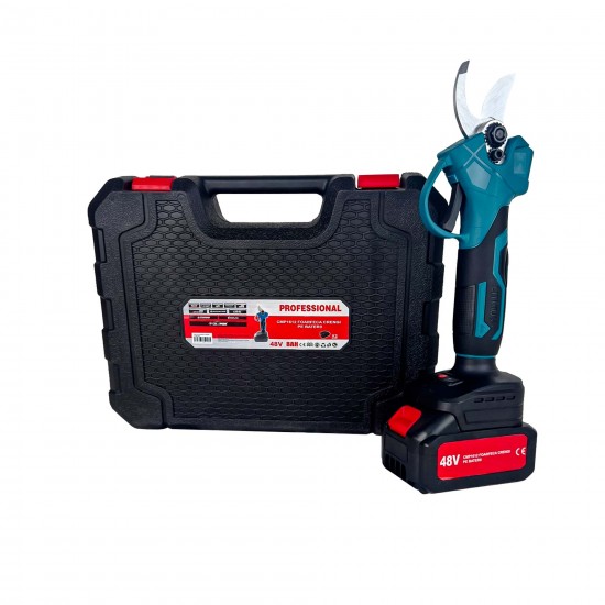 Set Foarfeca de vie si crengi, Campion cu 2 acumulatori, 48V , 8Ah + Lama de rezerva