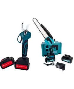 Pachet Gradinarit Mini Drujba Top Helper cu sistem de ungere, 2 acumulatori 36V, 8Ah, Lama 8 Inch ( 20 cm), 2 Lanturi + Foarfeca Campion cu 2 acumulatori, vita de vie si crengi , 48V , 8Ah Pachet Gradinarit Mini Drujba Top Helper cu sistem de ungere, 2 acumulatori 36V, 8Ah, Lama 8 Inch ( 20 cm), 2 Lanturi + Foarfeca Campion cu 2 acumulatori, vita de vie si crengi , 48V , 8Ah