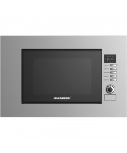 Cuptor cu microunde incorporabil HAUSBERG HB-8065IN, 20 litri, 1200 W, 6 nivele de putere, 8 programe automate, control mecanic, decongelare, timer, sistem blocare copii, argintiu