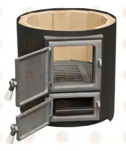  Ansamblu boiler din oțel 120L cu focar ușă fontă