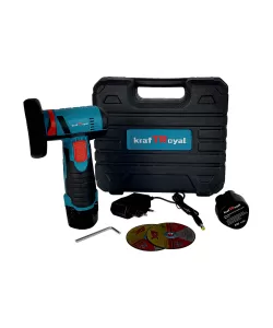 Mini polizor KRAFT ROYAL , 2 acumulatori, 24v , 6 Ah + 2 panze rezerva Mini polizor KRAFT ROYAL , 2 acumulatori, 24v , 6 Ah + 2 panze rezerva