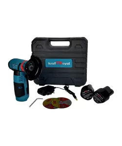 Mini polizor KRAFT ROYAL , 2 acumulatori, 24v , 6 Ah + 2 panze rezerva Mini polizor KRAFT ROYAL , 2 acumulatori, 24v , 6 Ah + 2 panze rezerva