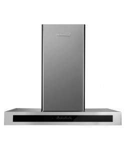 Hota incorporabila Hausberg HB-1380, Putere de absorbtie 450 m3/h, 1 motor, Touch control, LED, Filtru aluminiu, Negru/Argintiu