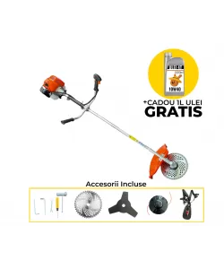 Motocoasa pe benzina in 4 timpi, TOGO, 4CP, 31cc + 4 accesorii incluse Motocoasa pe benzina in 4 timpi, TOGO, 4CP, 31cc + 4 accesorii incluse