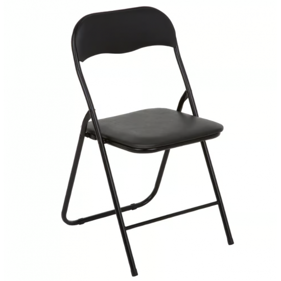 Scaun pliabil negru PATIO