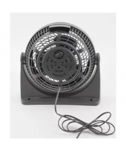 Ventilator de birou HAUSBERG HB-5910NG, 30 W, 3 viteze, diametru 23 cm, cap cu unghi de inclinare la 90 grade, negru