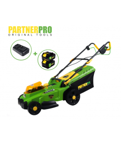 Masina de tuns gazon pe acumulator PARTNERPRO PP8A110-J , 2x20V 4Ah, 1 incarcator dublu, 3300 rpm , 35 L