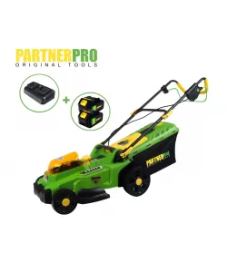 Masina de tuns gazon pe acumulator PARTNERPRO PP8A110-J , 2x20V 4Ah, 1 incarcator dublu, 3300 rpm , 35 L Masina de tuns gazon pe acumulator PARTNERPRO PP8A110-J , 2x20V 4Ah, 1 incarcator dublu, 3300 rpm , 35 L