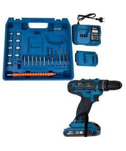 Autofiletanta cu 2 acumulatori 21 V, 3 Ah, incarcator + 24 accesorii , DDT , 1350 Rpm , mandrina 10 mm