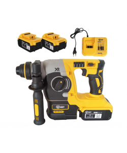 Ciocan rotopercutor cu 2 acumulatori , DDT-Brushless , 20 V , 5 Ah , 1100 Rpm , 4600 Bpm , Galben