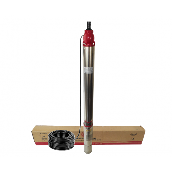 Pompa submersibila de apa curata, de mare adancime, DDT-PROFESSIONAL, 4QJD2-20 , 2000 W , 20 turbine, 10 m³/h , bobinaj cupru 100%