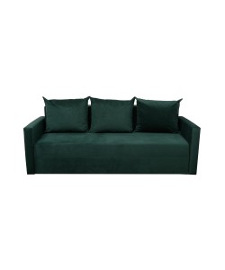 Canapea extensibila cu brate si perne, Toms, tapiterie din stofa 210 X 90 Green Velvet